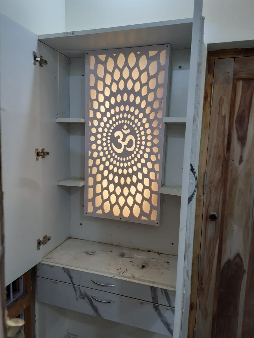CNC Om jali pooja unit with backlight in Vizag